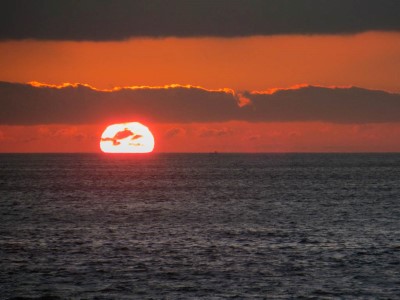 san cristobal lobos island sunset